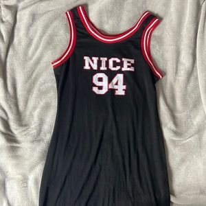 This a “basketball jersey” styled dress from shein.